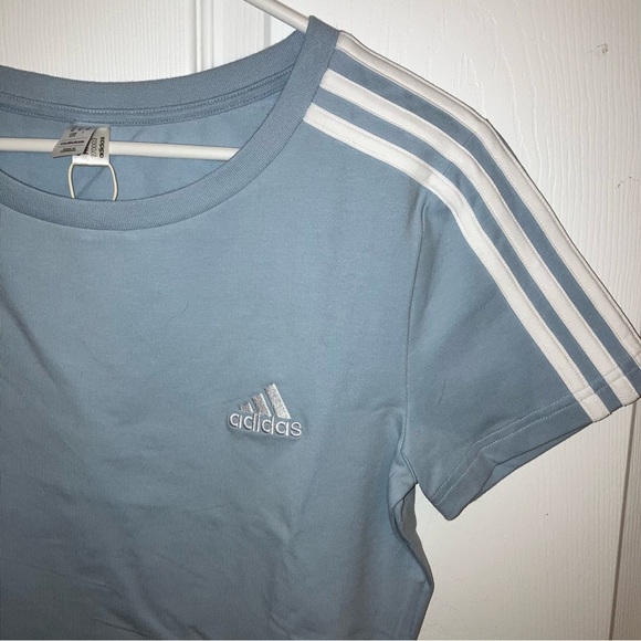 NWT Adidas Cropped Baby Tee - Picture 4 of 7